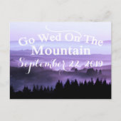 Carte Postale Faire-part Purple Rustic Mountain Wedding Enregistrer La Date (Devant)