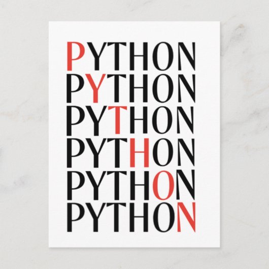 Carte Postale Faire-part Python (Devant)