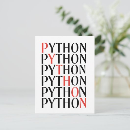 Carte Postale Faire-part Python (Debout devant)