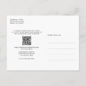 Carte Postale Faire-part QR CODE 4 photos typographie noir mariage (Dos)