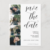 Carte Postale Faire-part QR CODE moderne 4 photos mariage (Devant)