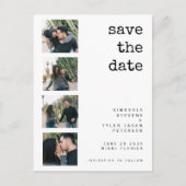 Carte Postale Faire-part QR CODE moderne photo collage mariage enregistrer (Devant)