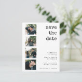 Carte Postale Faire-part QR CODE moderne photo collage mariage enregistrer (Debout devant)