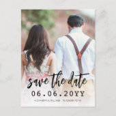 Carte Postale Faire-part QR Code Photo Script Note Moderne Enregistrer La D (Devant)