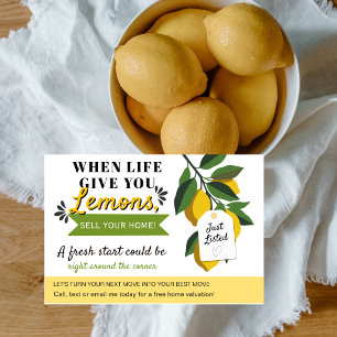 Carte Postale Faire-part Quand la vie vous donne des citrons vendez votre m