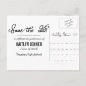 Carte Postale Faire-part Que l'aventure commence Manuscrit | Diplômé (Dos)