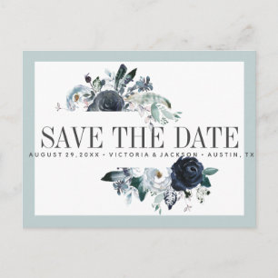 Carte Postale Faire-part Quelque chose de bleu MARIAGE DE BOho ENREGISTRE