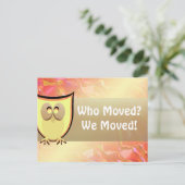 Carte Postale Faire-part Qui a déménagé? (Debout devant)