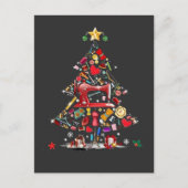 Carte Postale Faire-part Quilter Merry Christmas Tree Quilt Block Quilting  (Devant)