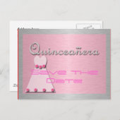 Carte Postale Faire-part Quinceañera (Devant / Derrière)