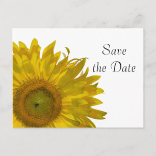 Carte Postale Faire-part Quinceanera de tournesol jaune Enregistrer la date