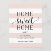 Carte Postale Faire-part Rayure Charme | Annonce de déménagement (Devant)