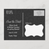 Carte Postale Faire-part Rayures de zèbre noir et blanc (Dos)