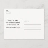 Carte Postale Faire-part Rayures noires et blanches Save the Date Moderne e (Dos)