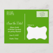 Carte Postale Faire-part Rayures vertes ; Rayé ; Marguerite (Dos)