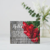 Carte Postale Faire-part Real Estate Agent HELLO Roses Spring Checklist  An (Debout devant)