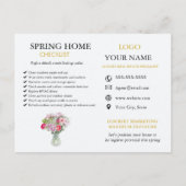 Carte Postale Faire-part Real Estate Agent HELLO Spring checklist (Dos)