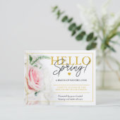 Carte Postale Faire-part Real Estate Agent HELLO Spring checklist (Debout devant)