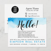 Carte Postale Faire-part Real Estate Agent HELLO Spring checklist (Devant / Derrière)