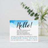 Carte Postale Faire-part Real Estate Agent HELLO Spring checklist (Debout devant)