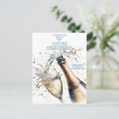 Carte Postale Faire-part Réception de mariage Brunch et Bulles (Debout devant)
