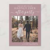Carte Postale Faire-part Réception de mariage Dusty Rose Enregistrer la dat (Devant)