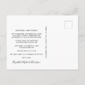 Carte Postale Faire-part Réception De Mariage Enregistrer La Date (Dos)