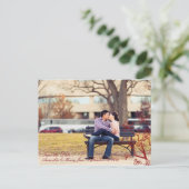 Carte Postale Faire-part Red Cherry Blossom Mariage oriental Enregistrer la (Debout devant)