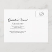 Carte Postale Faire-part Red Christmas Tree Winter Wedding Enregistrer la d (Dos)