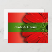 Carte Postale Faire-part Red Daisy Enregistrer Les Dates (Devant / Derrière)