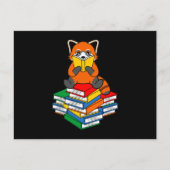 Carte Postale Faire-part Red Panda Lecture Books Animaux Animaux Pandas Lov (Devant)
