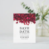 Carte Postale Faire-part Red Rose Petals Mariage Enregistrer la date (Debout devant)