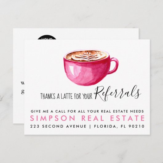 Carte Postale Faire-part références de latte immobilier (Devant / Derrière)