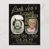 Carte Postale Faire-part Regardez la fête d'anniversaire des 65 ans de [unt (Devant)