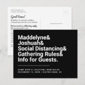 Carte Postale Faire-part Règles de sécurité de distanciation sociale - Cart (Devant / Derrière)