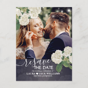 Carte Postale Faire-part Réinitialiser la date de report Mariage reprogramm