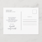 Carte Postale Faire-part Remerciement de baptême moderne gras simple photo (Dos)