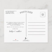 Carte Postale Faire-part Remerciement de mariage élégant en agate turquoise (Dos)