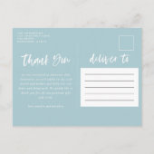 Carte Postale Faire-part Remerciement de photo d'annonce de naissance éléga (Dos)