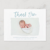 Carte Postale Faire-part Remerciement de photo d'annonce de naissance éléga (Devant)