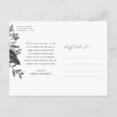 Carte Postale Faire-part Remerciement de photo florale chic industrielle (Dos)