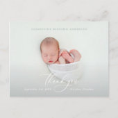 Carte Postale Faire-part Remerciement photo d'annonce de naissance en écrit (Devant)
