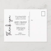 Carte Postale Faire-part Remerciements Bébé Garçon Moderne Vert Personnalis (Dos)