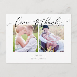 Carte Postale Faire-part Remerciements de mariage de PixDezines / Calligrap