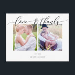 Carte Postale Faire-part Remerciements de mariage par PixDezines / Calligra<br><div class="desc">Cartes de remerciement de mariage PixDezines avec une écriture calligraphique chic et moderne. Personnalisez avec votre propre événement, douche de mariée, douche de bébé, etc. Copyright © 2008-2017 PixDezines.com™ et PixDezines™ sur zazzle.com. Tous droits réservés. D'autres couleurs sont disponibles sur www.zazzle.com/wedding_by_design* Écriture manuscrite moderne en faux foil pour les cartes...</div>