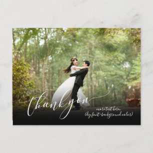 Carte Postale Faire-part Remerciements de mariage par PixDezines / Calligra