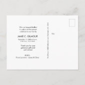 Carte Postale Faire-part Remerciements pour les photos de Baby Shower minim (Dos)