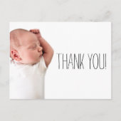 Carte Postale Faire-part Remerciements pour les photos de Baby Shower minim (Devant)