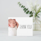 Carte Postale Faire-part Remerciements pour les photos de Baby Shower minim (Debout devant)