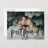 Carte Postale Faire-part Remise du Mariage de script brossé moderne (Devant / Derrière)